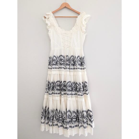 NWT Ulla Johnson Julietta Dress White Cream Sz 6 Victorian Boho Chic Cotton - Picture 5 of 12